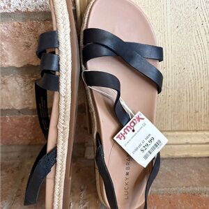 Lucky Brand Black Espadrille Sandals